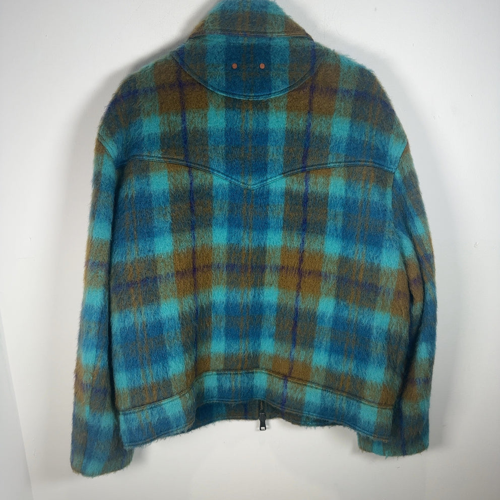Andersson Bell Artois Harry Check Shaggy Mohair Wool Jacket