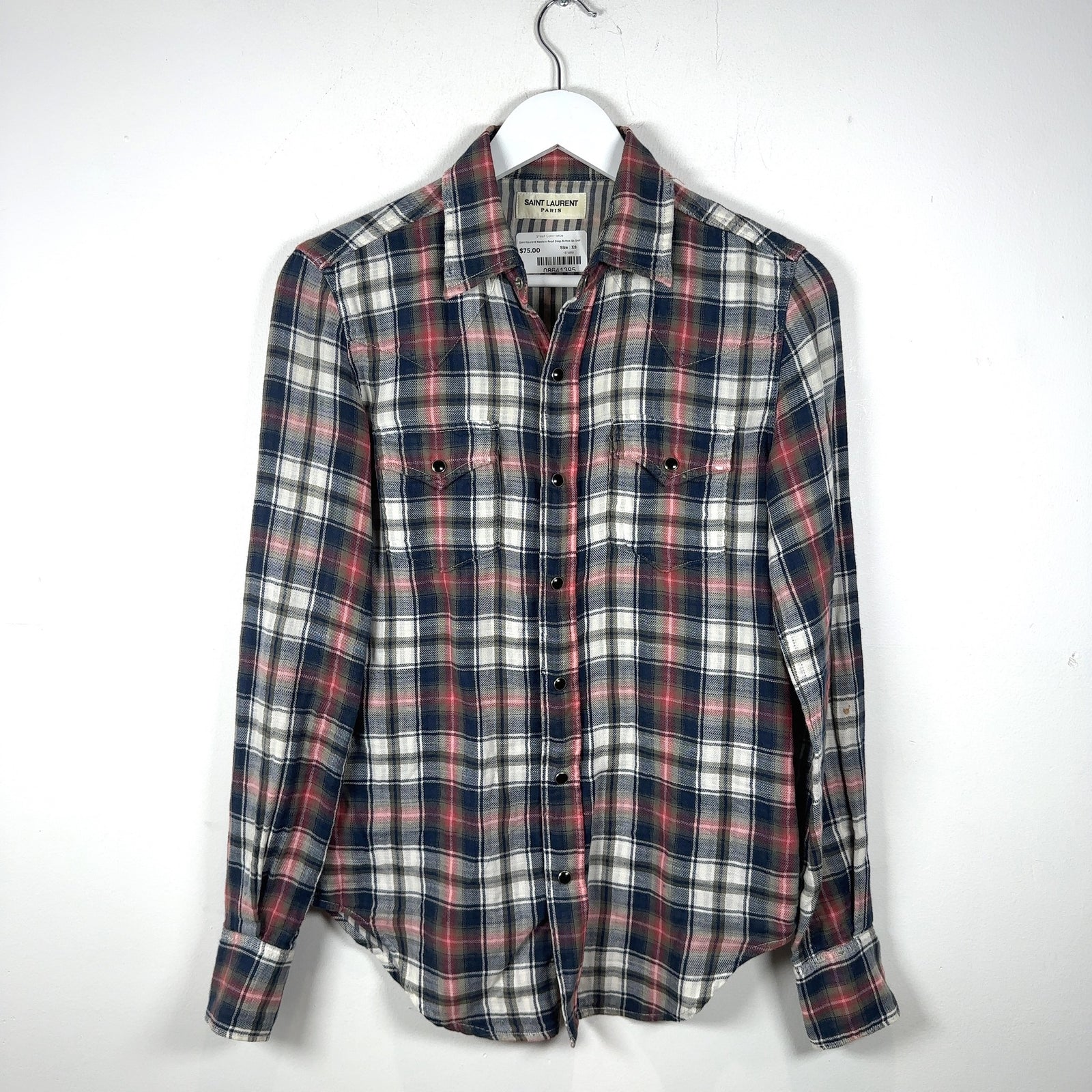 Saint Laurent Western Pearl Snap Button Up Shirt