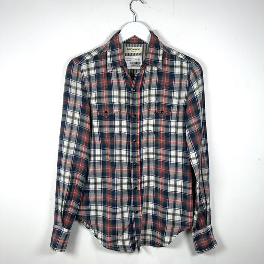 Saint Laurent Western Pearl Snap Button Up Shirt