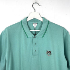 Kenzo Teal Tiger Embroidered Logo Polo