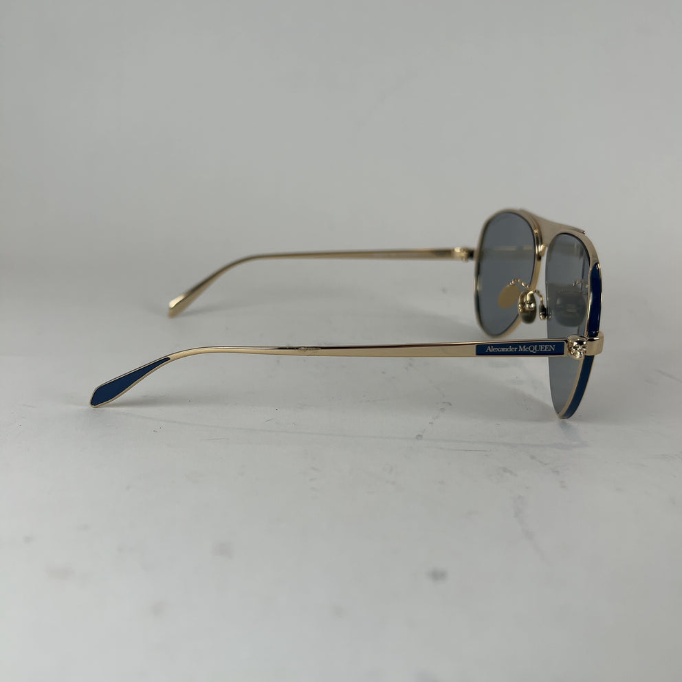 Alexander McQueen Enamel Aviator Sunglasses