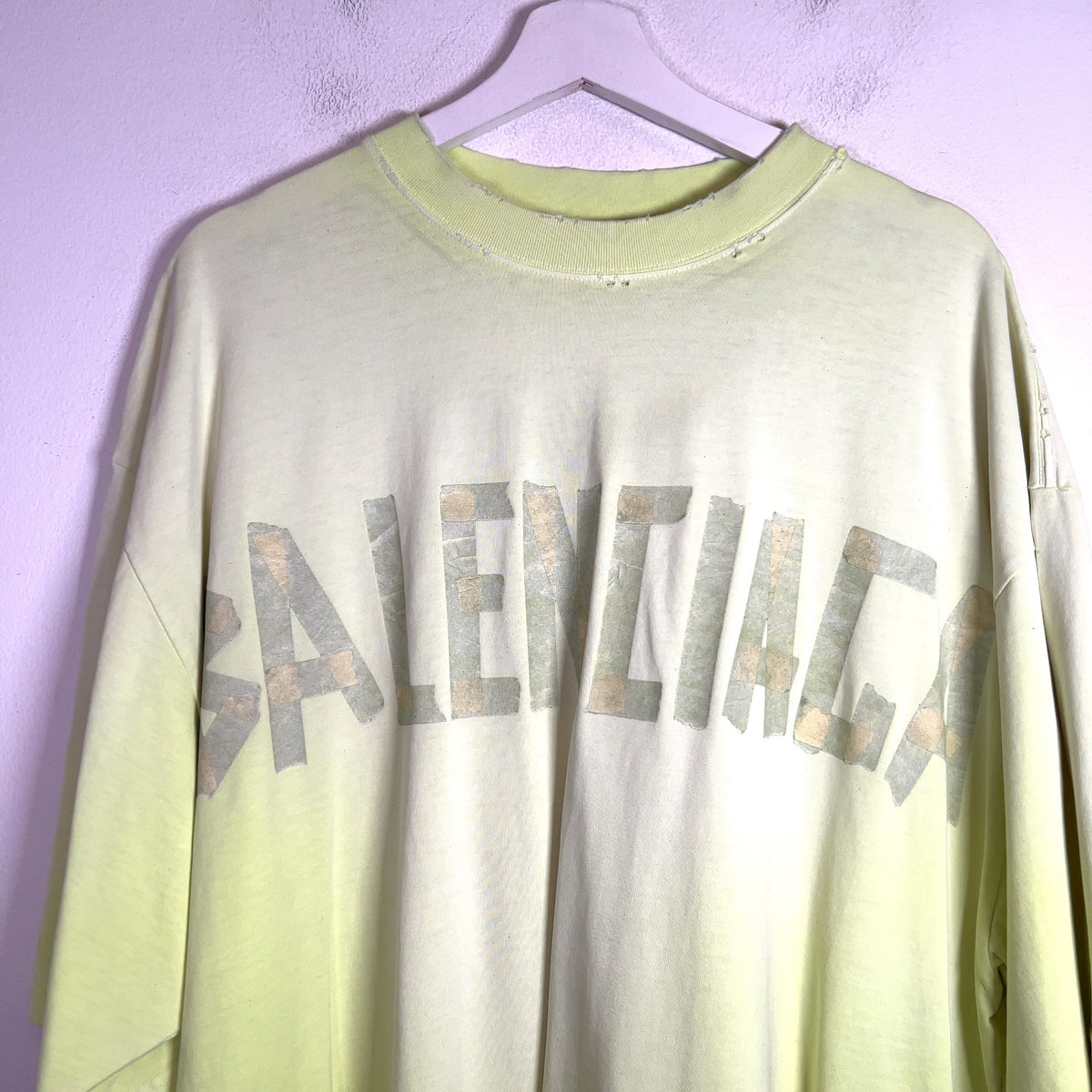Balenciaga Neon Tape Logo T-Shirt