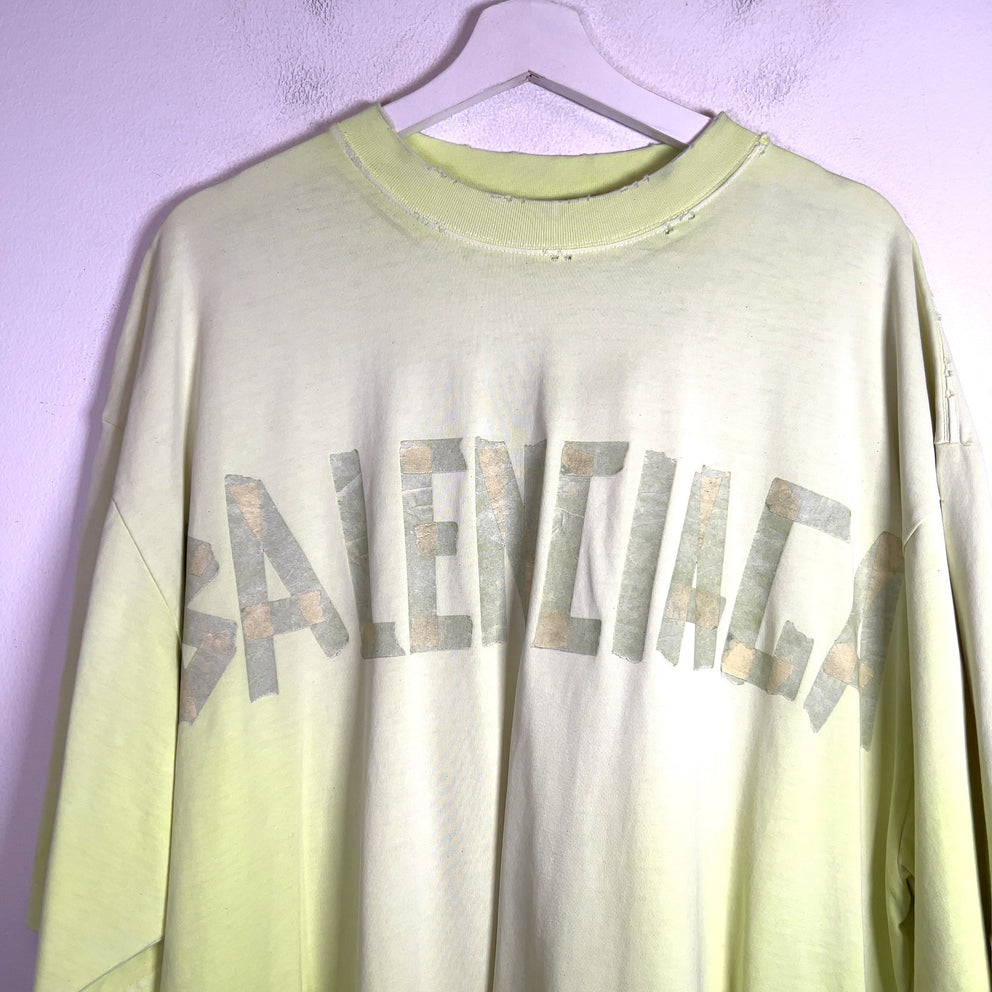 Balenciaga Neon Tape Logo T-Shirt