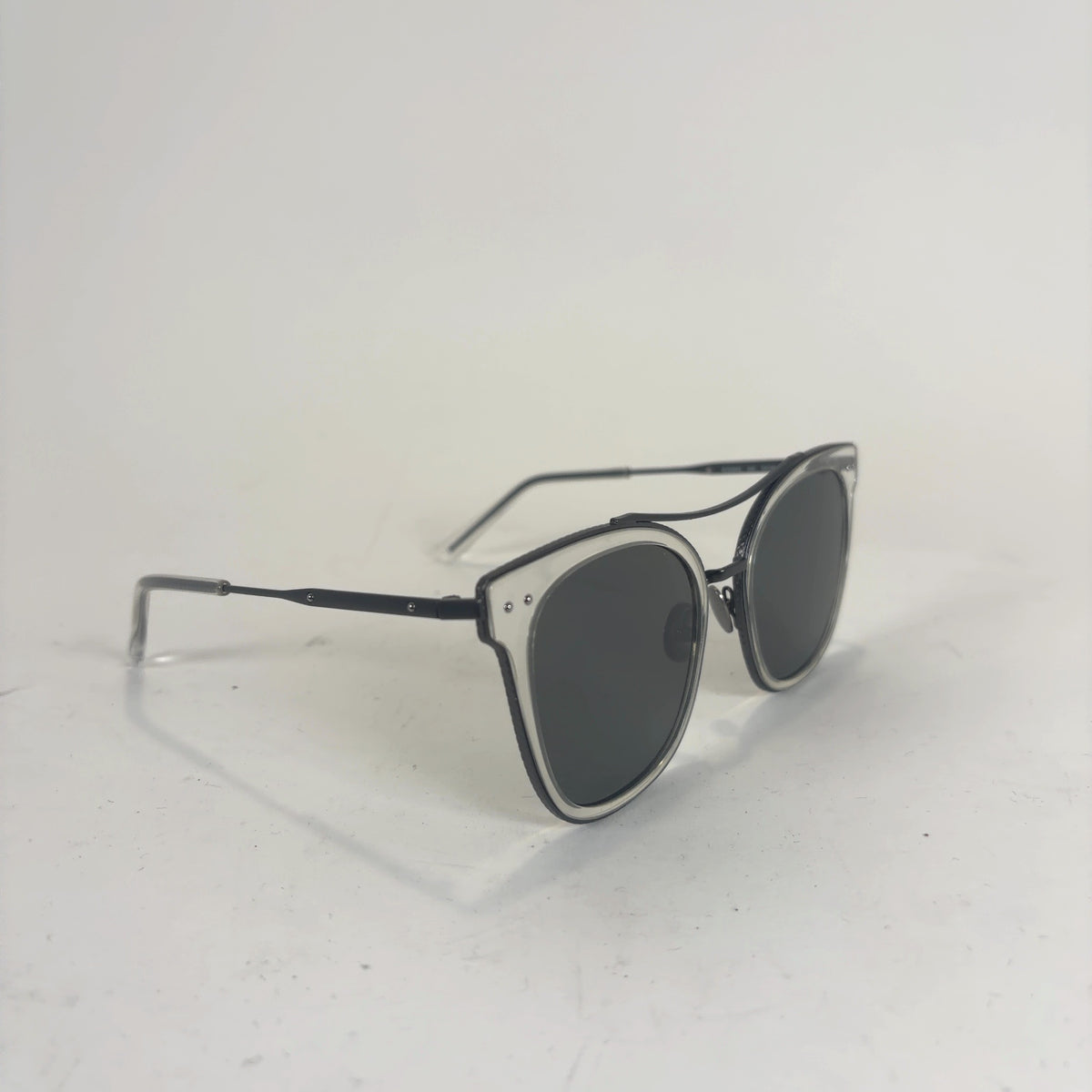 Bottega Veneta Clear Silver Sunglasses