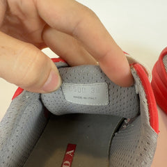 Prada Red Rubber Cups Lowtop Sneakers