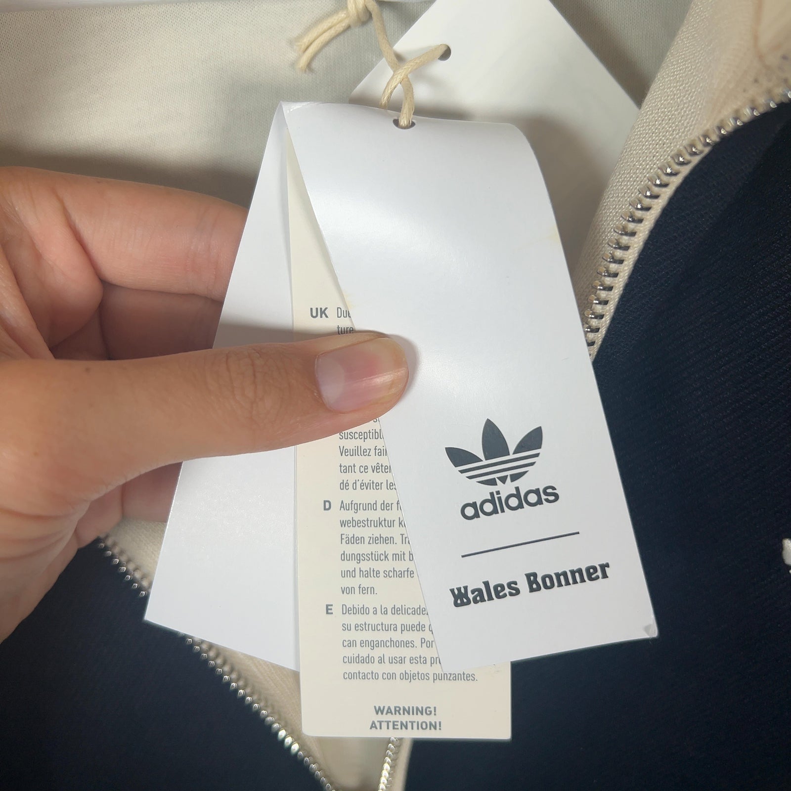 Wales Bonner x Adidas Ribbed Logo Track Light Jacket
