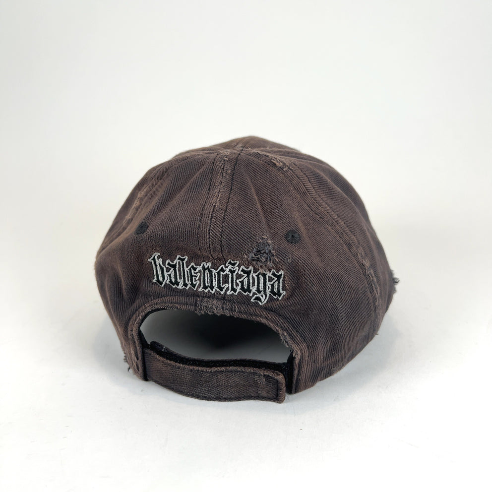 Balenciaga Old English Logo Cut Hat