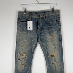 Saint Laurent Distressed Lightwash Skinny D02 Jeans