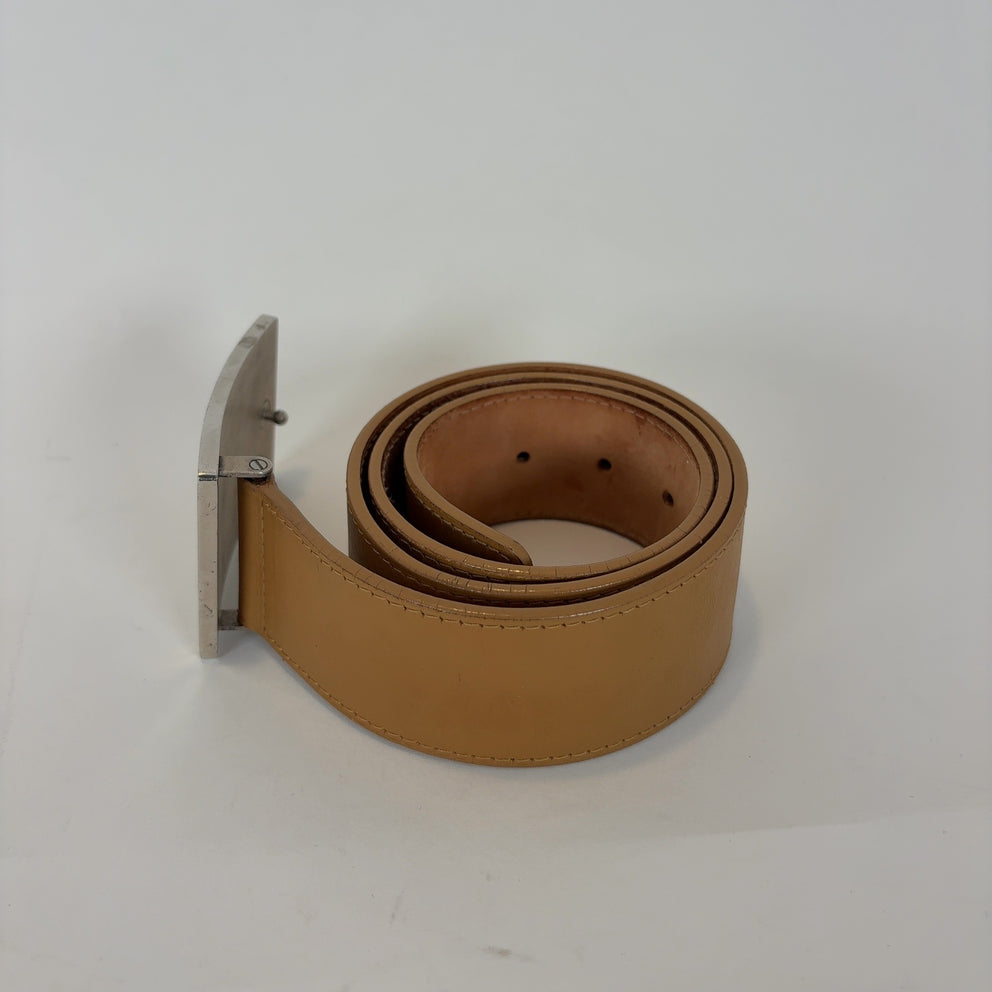 Louis Vuitton "Travelling Requisties" Square Buckle Belt