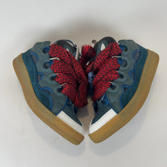 Lanvin Navy Curb Low Top Sneakers