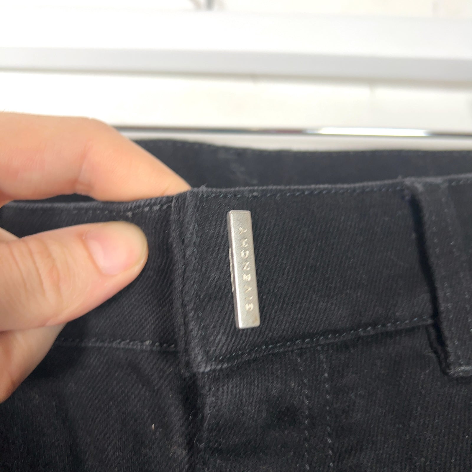 Givenchy Distressed Black Skinny Jeans