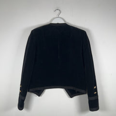 Saint Laurent FW16 Double Breasted Velour Short Blazer Jacket Size S