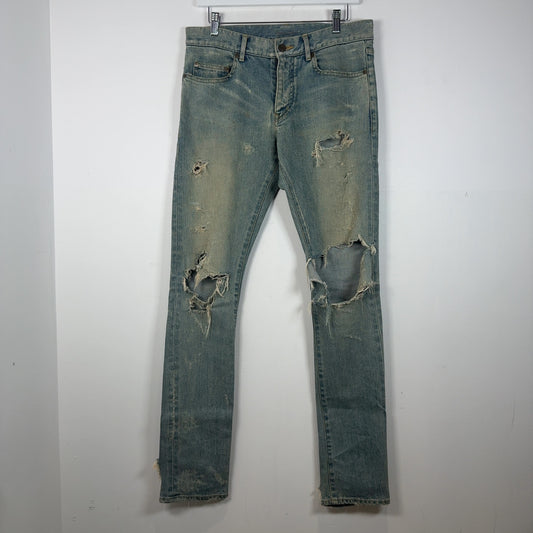 Saint Laurent Thrashed D02 Denim Jeans