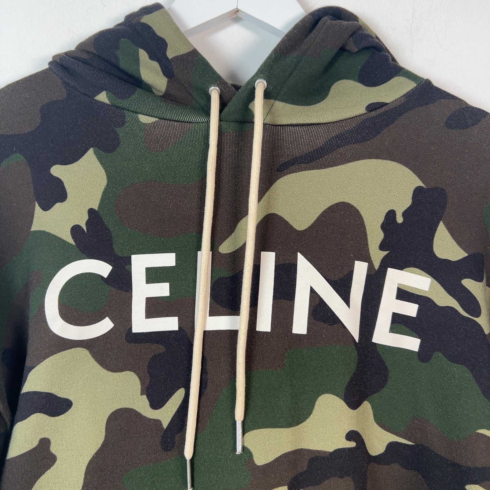 Celine Logo Camo Hoodie