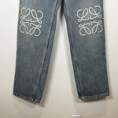 Loewe Anagram Baggy Washed Logo Jeans Size 30