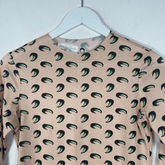 Marine Serre White Line All Over Moon Longsleeve Size S
