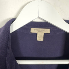 Burberry 1/4 Button Purple Polo