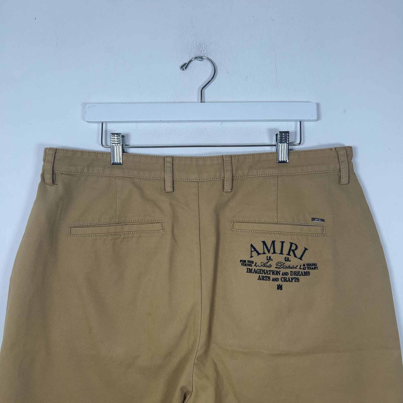 Amiri Khaki Logo Chino Shorts