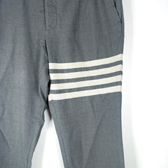Thom Browne Woostered Woven Wool 4-Bar Pants