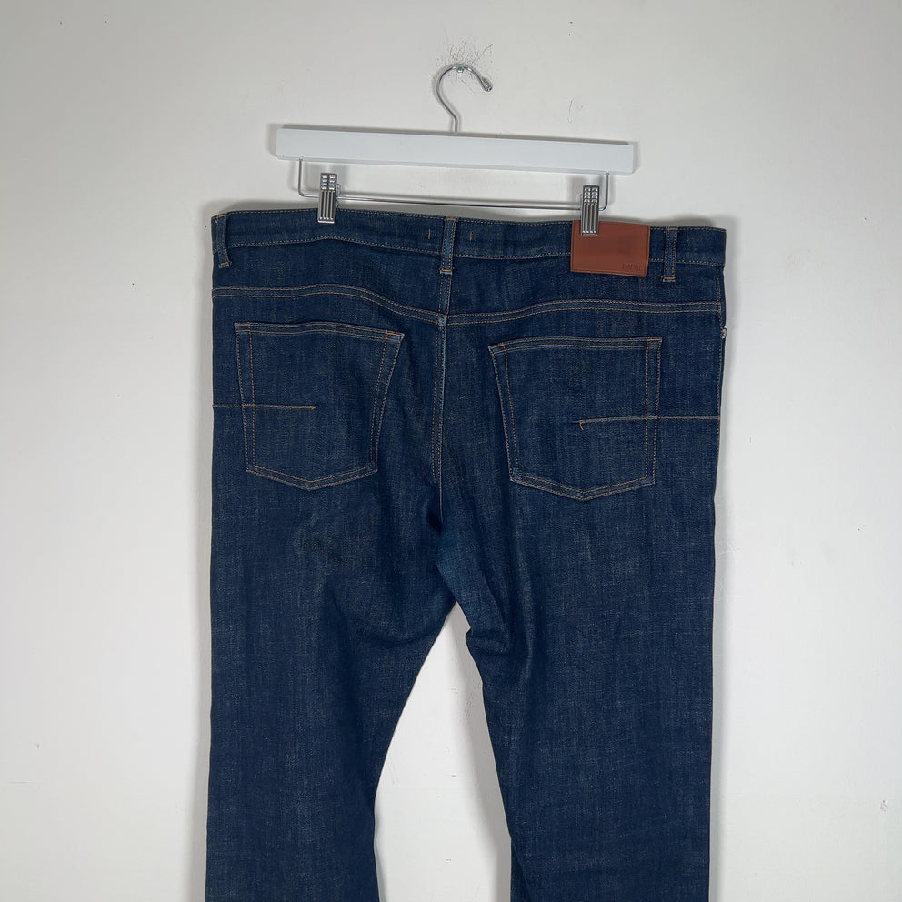 Dior Monogram Hem Raw Denim Jeans