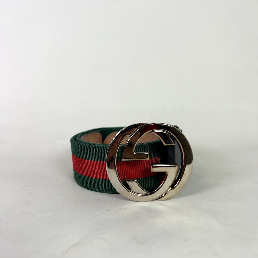 Gucci Interlocking G Web Woven Belt