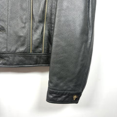 Versace Deer & Rabbit Fur Zipper Leather Jacket