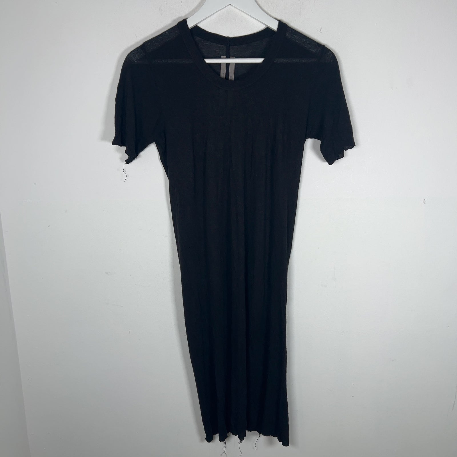 Rick Owens SS15 Faun Long Raw Cut Cotton T-Shirt