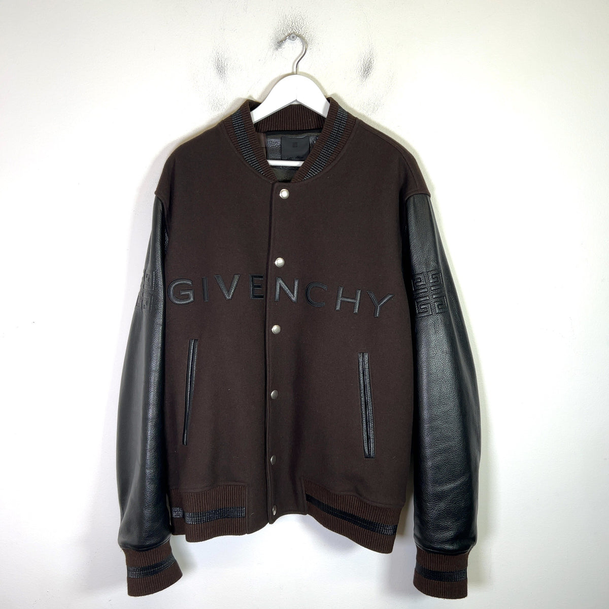 Givenchy 4G Leather Varsity Jacket