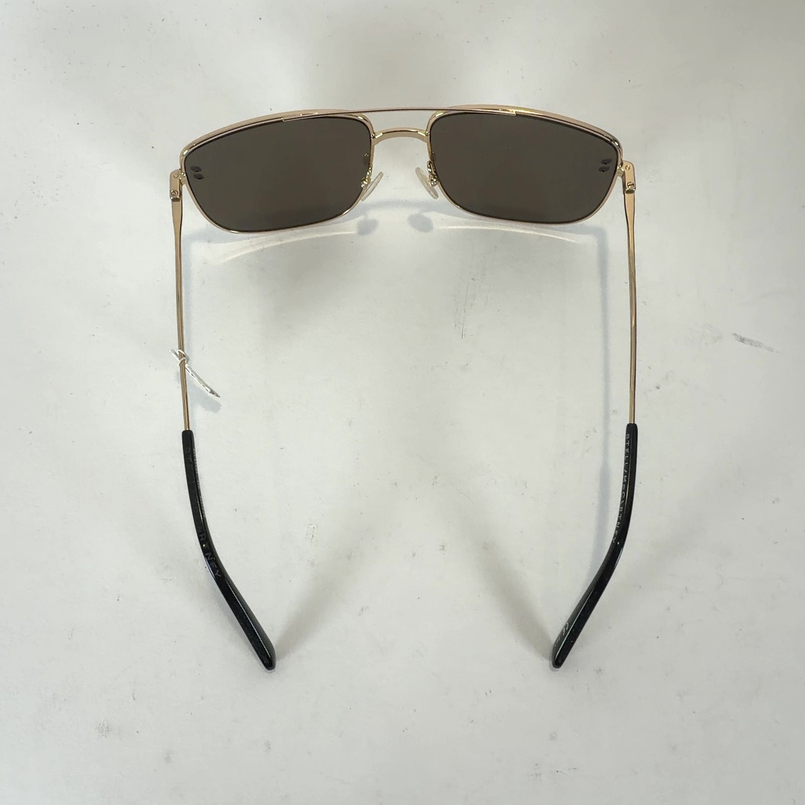 Stella McCartney Rectangle Aviator Gold Wire Frame Sunglasses