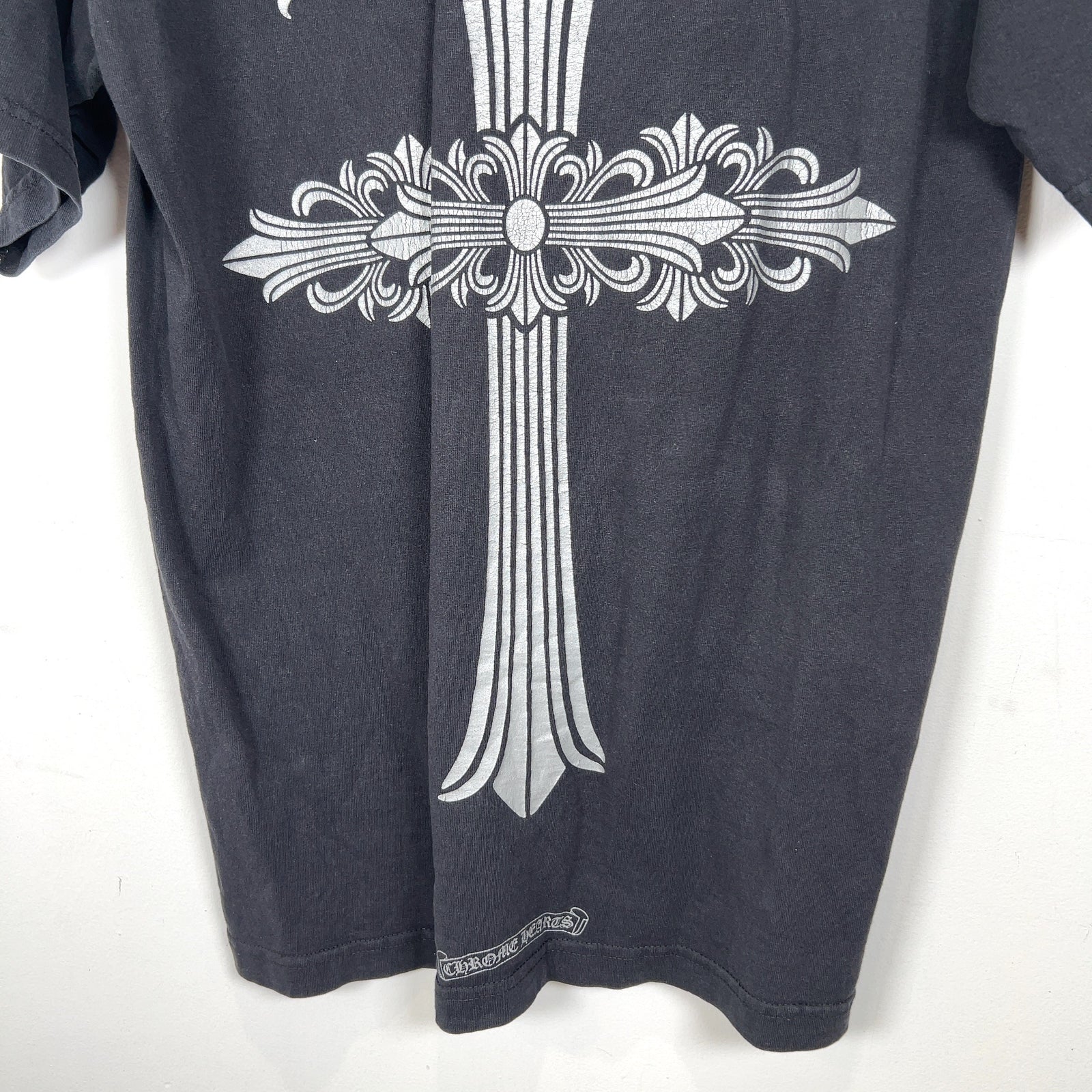 Chrome Hearts Malibu Cross Graphic Vintage T-Shirt