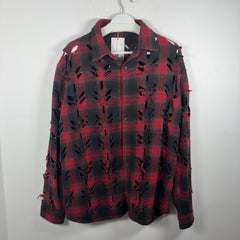 Juntae Kim Cutout Flannel Button Up Shirt