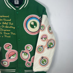 Saint Micheal x Takashi Murakami 'Jellyfish Eyes' Stadium Varsity Jacket