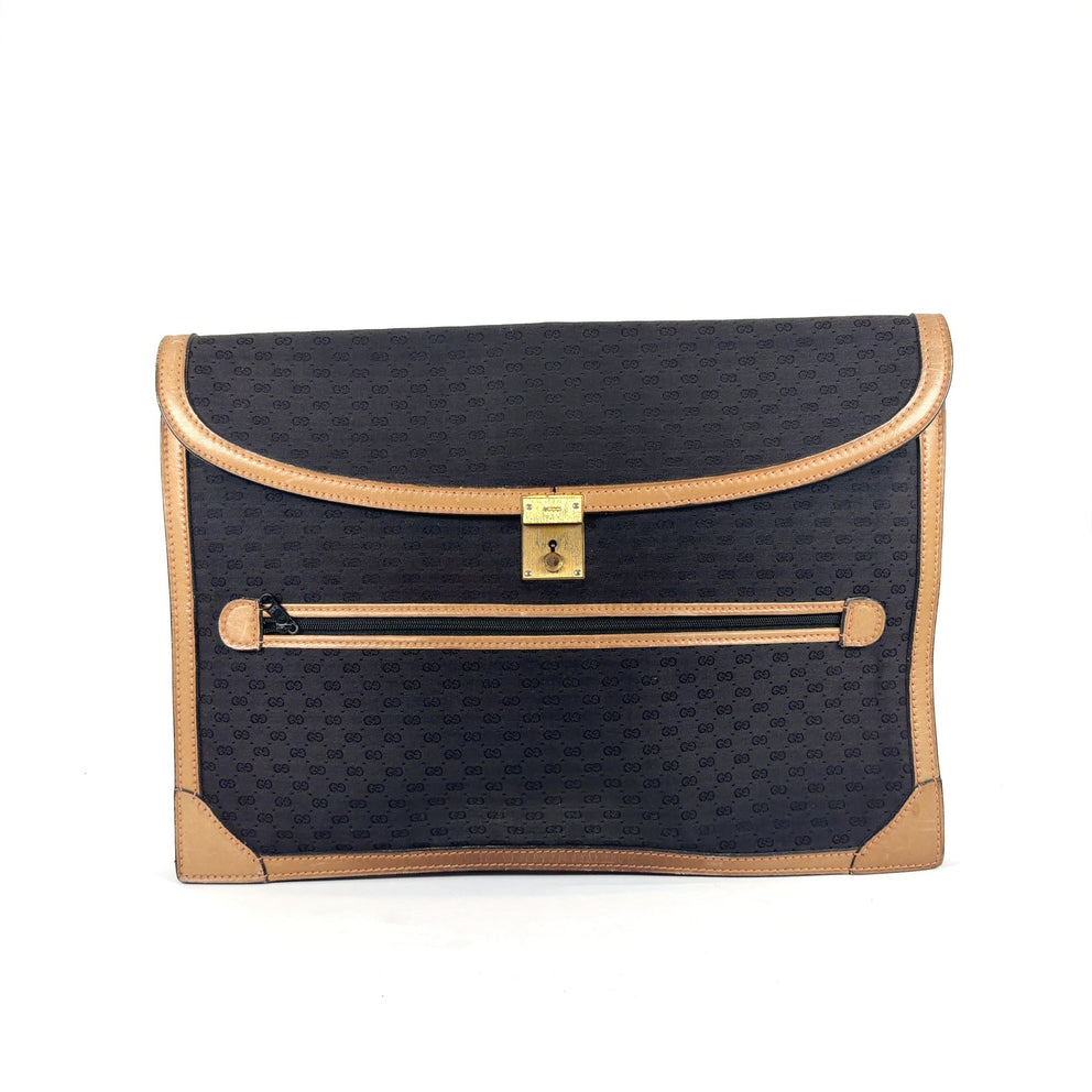 Gucci Vintage Micro Mongram Laptop Clutch