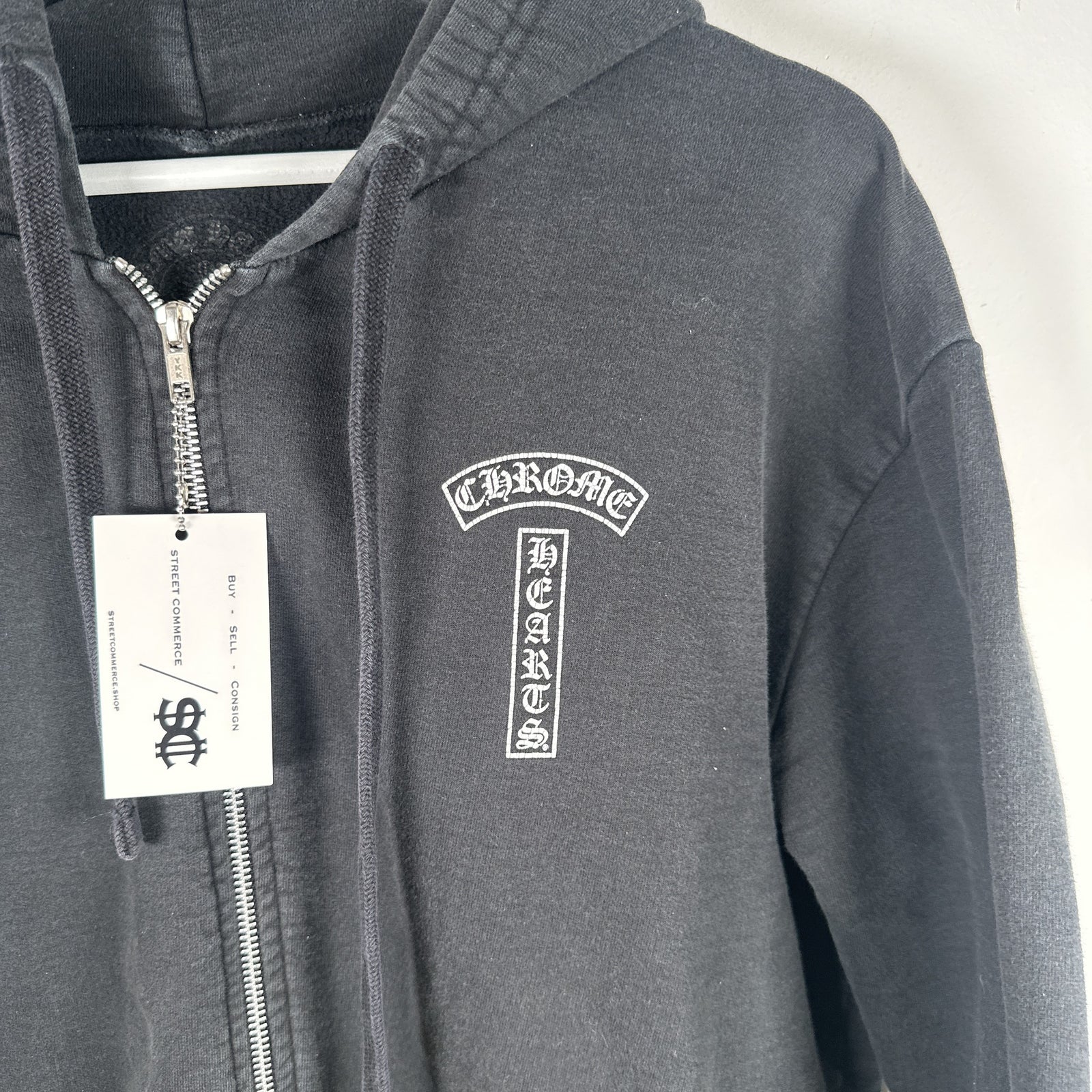 Chrome Hearts Spell-Out Back Graphic Zip Up Hoodie Size M