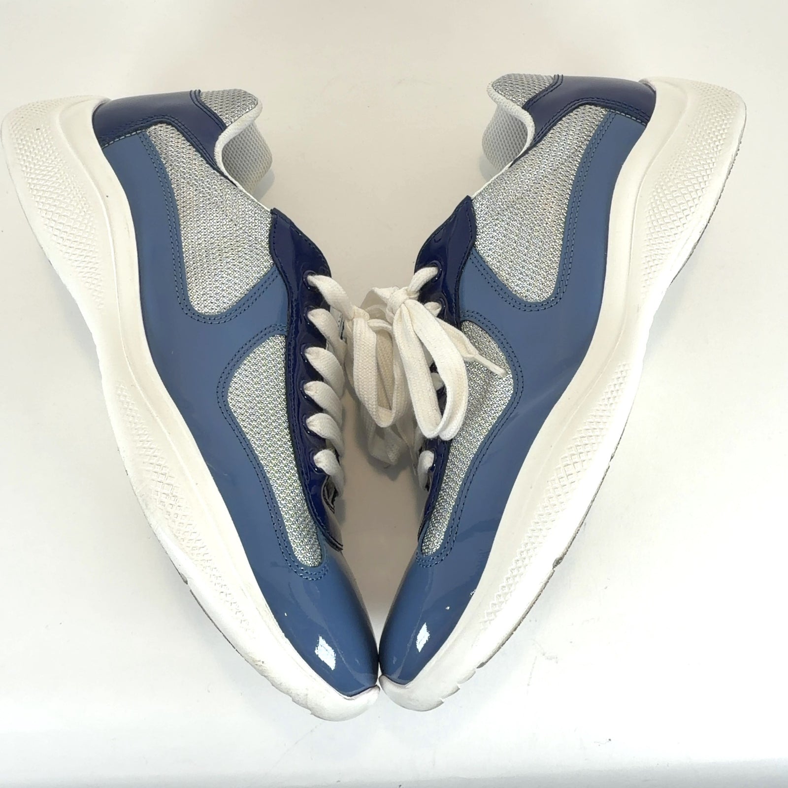 Prada Aviation Blue/Ink Patent Leather America Cups
