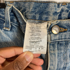 Carhartt Vintage Lightwash Distressed Double Knee Jeans
