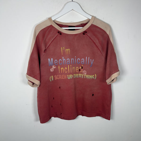 Raspberry Hills x Greedy Unit 'Mechanically Inclined' Graphic Distressed T-Shirt