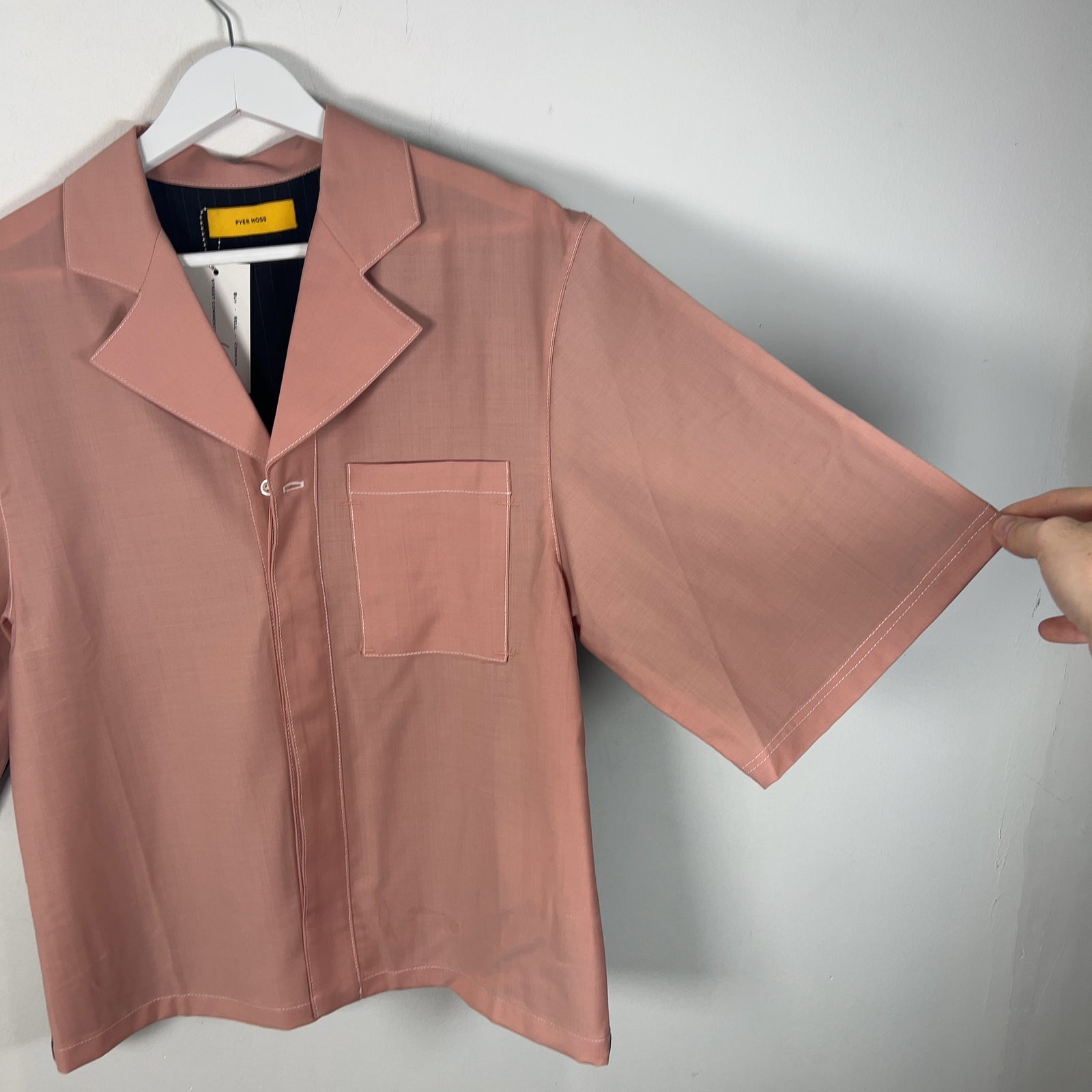 Pyer Moss Hybrid Cropped Camp Shirt