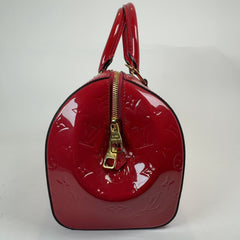 Louis Vuitton Monogram Red Vernis Leather Montana Bag