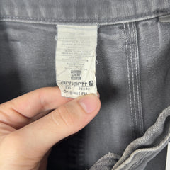 Carhartt Faded Grey Distressed 'Double Knee' Carpenter Pants