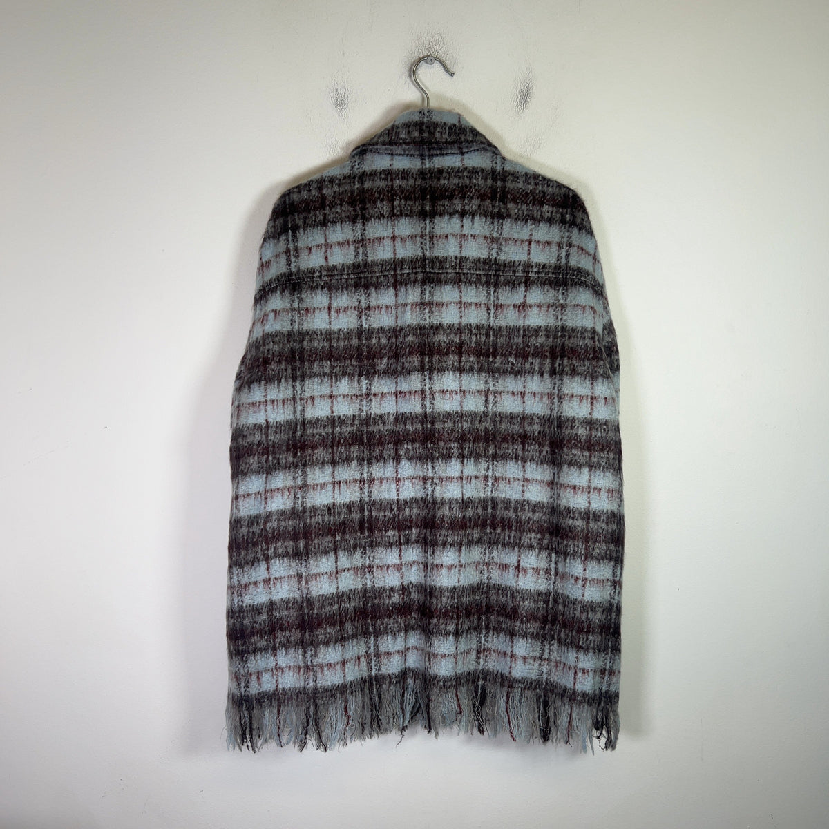 Amiri Mohair Fringe Flannel Shirt