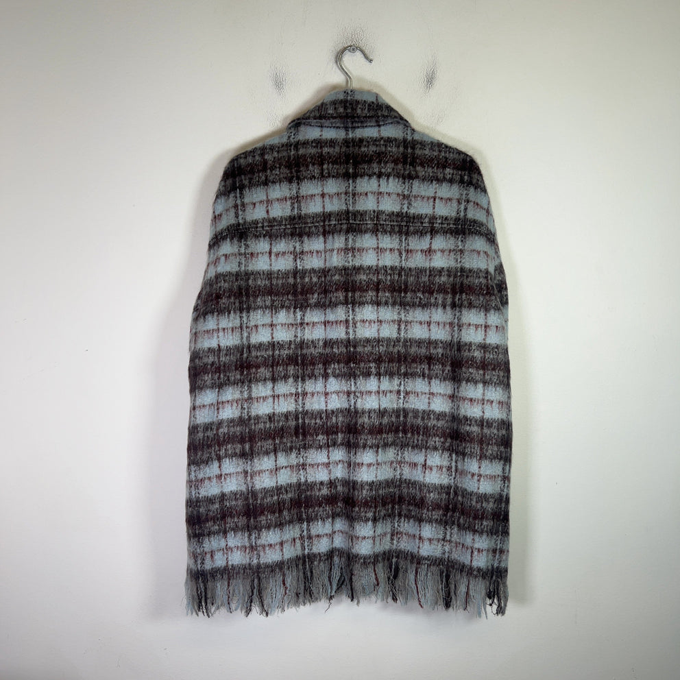 Amiri Mohair Fringe Flannel Shirt