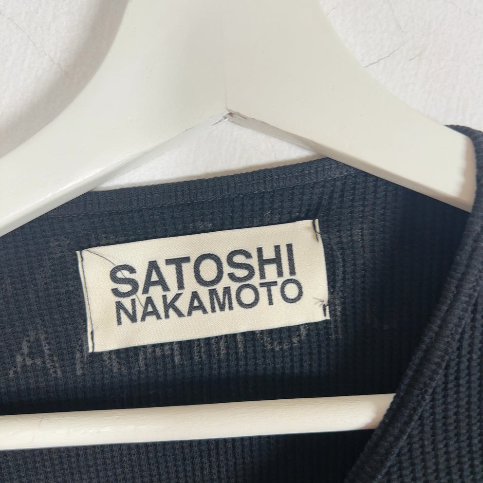 Satoshi Nakamoto Spell Out Logo Black Thermal Longsleeve