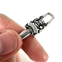 Chrome Hearts .925 Silver Dagger Zipper Pendent