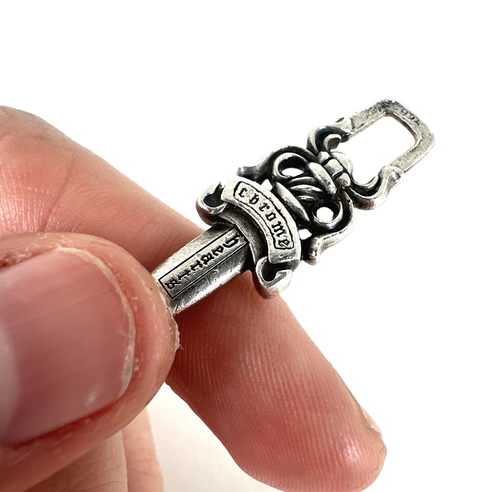 Chrome Hearts .925 Silver Dagger Zipper Pendent