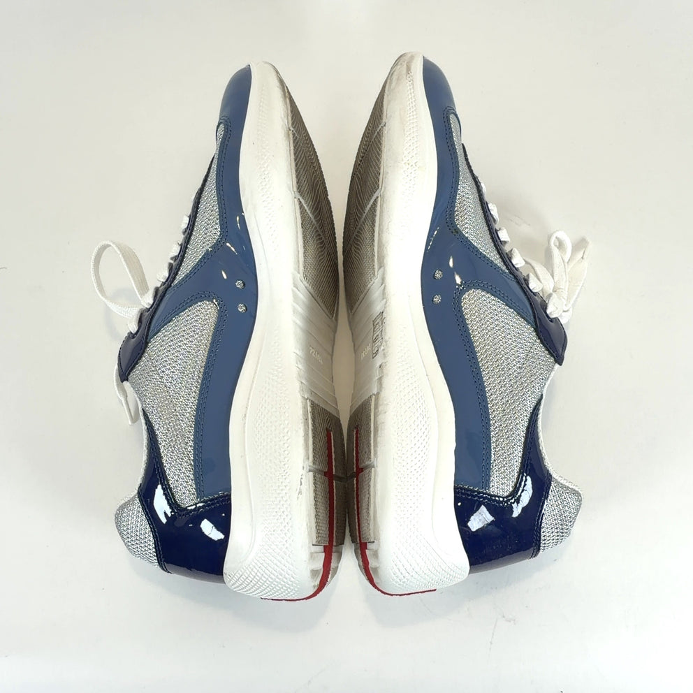 Prada Aviation Blue/Ink Patent Leather America Cups