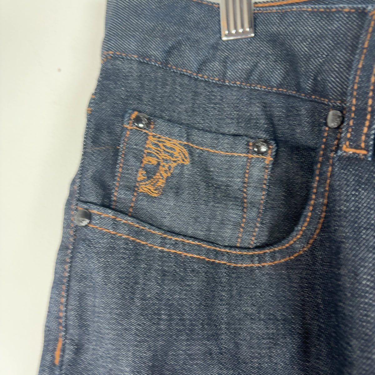 Versace Medusa Pocket Logo Straight Fit Denim Jeans