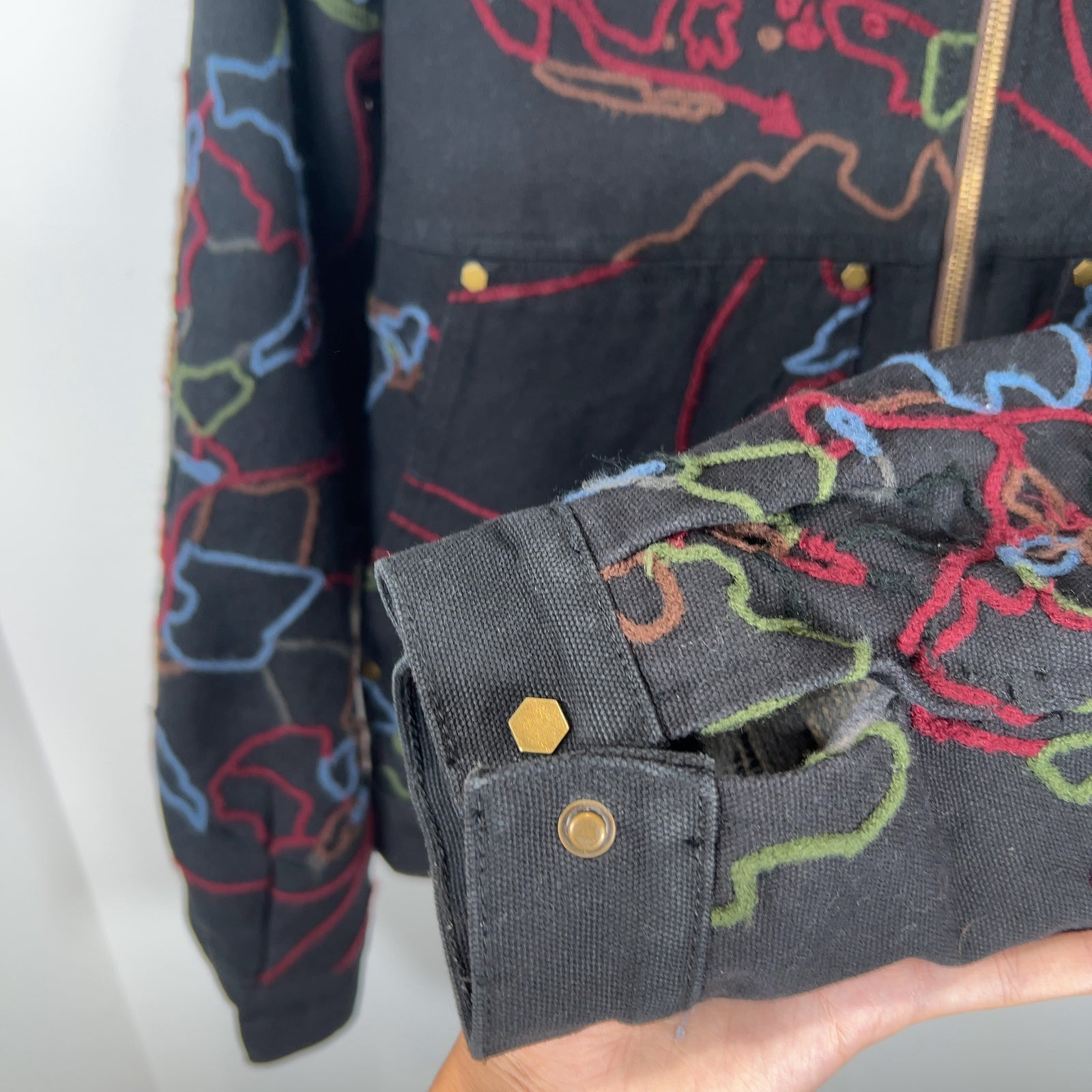 Fugazi Chain Stitch Trade Route Work Jacket