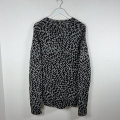 Saint Laurent Zig-Zag Print Wool and Mohair Cardigan