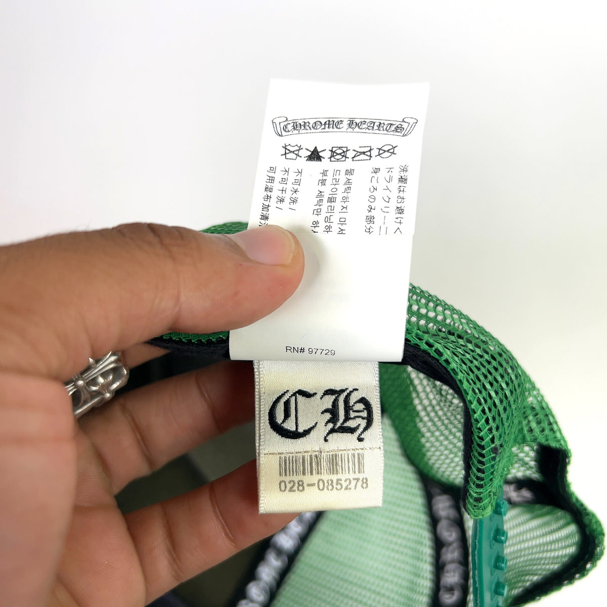 Chrome Hearts Green Hollywood Trucker Hat